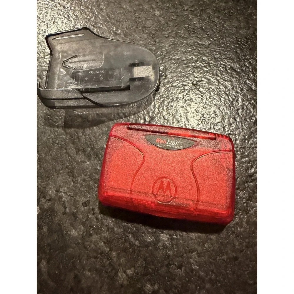 Vintage Motorola T900 Talkabout 2-Way Pager Red Missing Battery‎ Cover